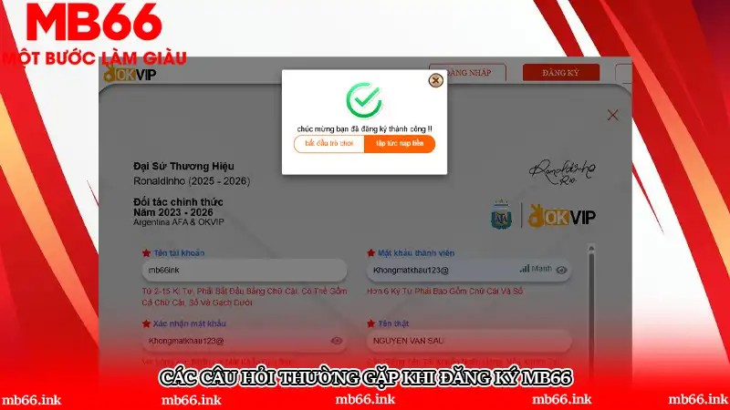 Các câu hỏi thường gặp khi đăng ký MB66