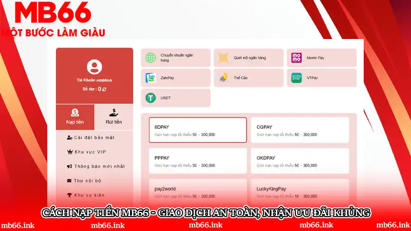 Nạp tiền MB66