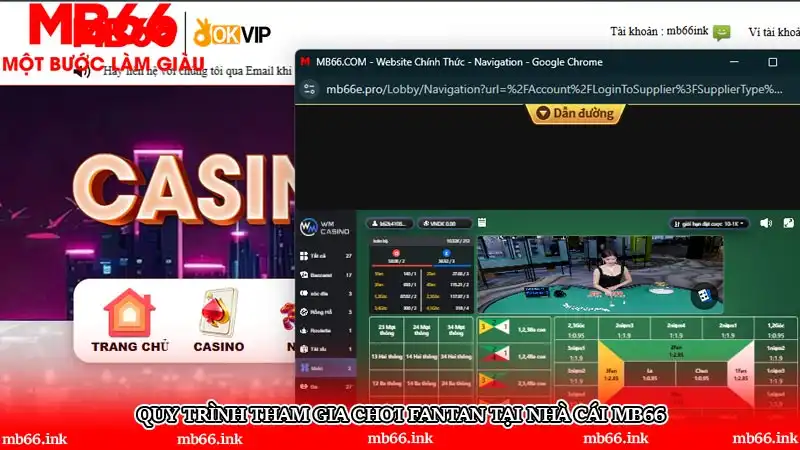 Quy trình tham gia chơi Fantan tại nhà cái MB66
